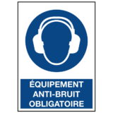 Signalétique Équipement Anti-Bruit Obligatoire ISO 7010