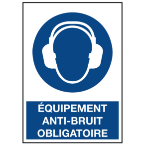 Signalétique Équipement Anti-Bruit Obligatoire ISO 7010