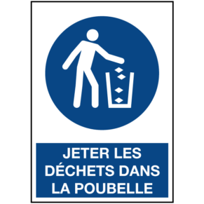 Signalétique Jeter les Déchets dans la Poubelle ISO 7010