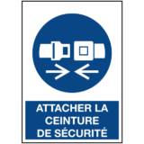 Signalétique Attacher la Ceinture de Sécurité ISO 7010