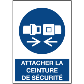 Signalétique Attacher la Ceinture de Sécurité ISO 7010