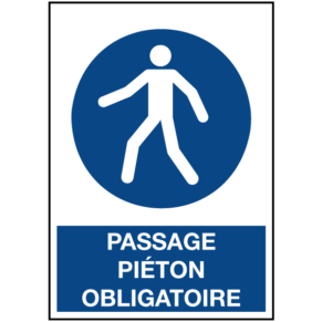 Signalétique Passage Piéton Obligatoire ISO 7010