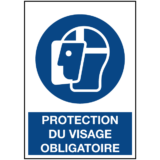 Signalétique Protection du Visage Obligatoire ISO 7010