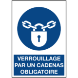 Signalétique Verrouillage par un Cadenas Obligatoire ISO 7010