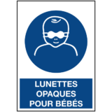 Signalétique Lunettes Opaques pour Bébés ISO 7010