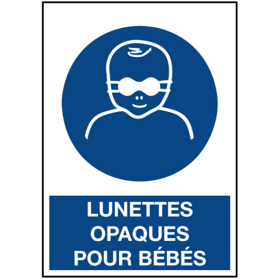 Signalétique Lunettes Opaques pour Bébés ISO 7010