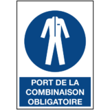 Signalétique Port de la Combinaison Obligatoire ISO 7010