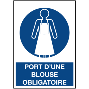 Signalétique Port d'une Blouse Obligatoire ISO 7010