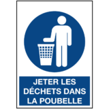 Signalétique Jeter les Déchets dans la Poubelle ISO 7010