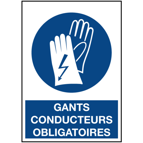 Signalétique Gants Conducteurs Obligatoires ISO 7010