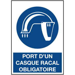 Signalétique Port d'un Casque Racal Obligatoire ISO 7010