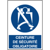 Signalétique Ceinture de Sécurité Obligatoire ISO 7010