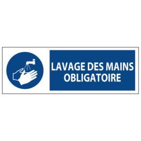 Signalétique Lavage des Mains Obligatoire ISO 7010