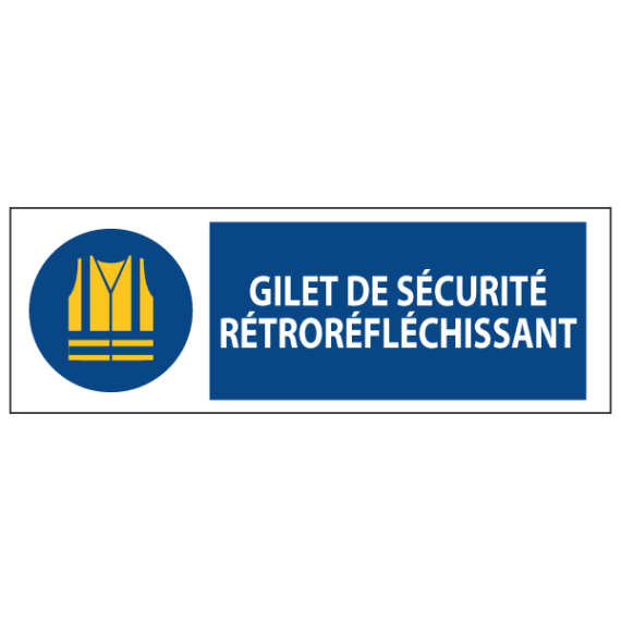 Signalétique Gilet de Sécurité Rétroréfléchissant ISO 7010