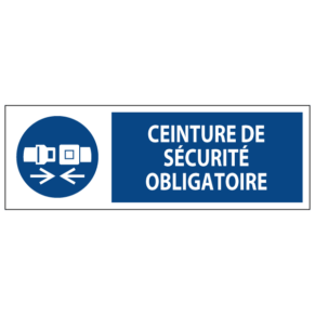 Signalétique Ceinture de Sécurité Obligatoire ISO 7010