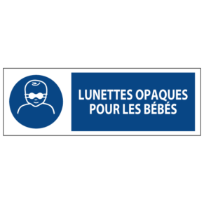 Signalétique Lunettes Opaques pour les Bébés ISO 7010