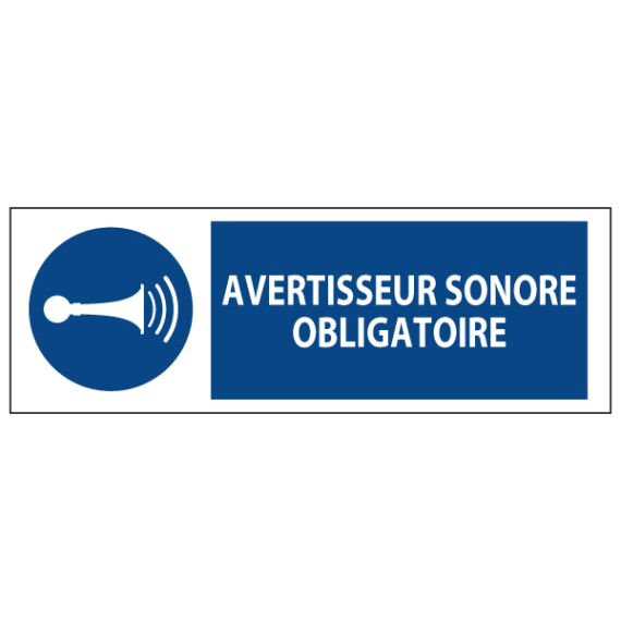 Signalétique Avertisseur Sonore Obligatoire ISO 7010