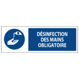 Signalétique Désinfection des Mains Obligatoire ISO 7010