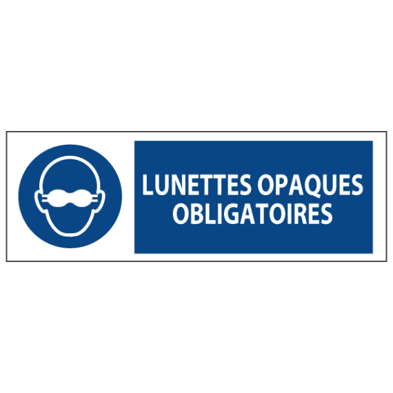 Signalétique Lunettes Opaques Obligatoires ISO 7010