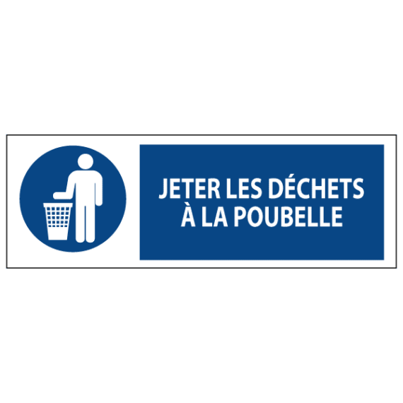 Signalétique Jeter les Déchets à la Poubelle ISO 7010