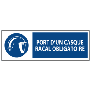 Signalétique Port d'un Casque Racal Obligatoire ISO 7010