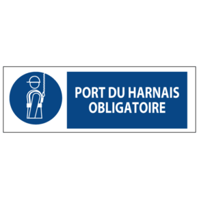 Signalétique Port du Harnais Obligatoire ISO 7010