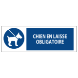 Signalétique Chien en Laisse Obligatoire ISO 7010