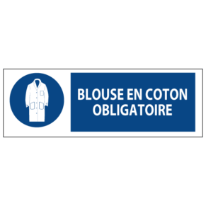 Signalétique Blouse en Coton Obligatoire ISO 7010