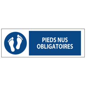 Signalétique Pieds Nus Obligatoires ISO 7010