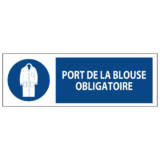 Signalétique Port de la Blouse Obligatoire ISO 7010