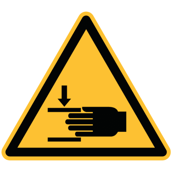Signalétique Danger Écrasement des Mains ISO 7010 - W024