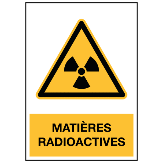 Panneau Matières Radioactives ISO 7010 - W003
