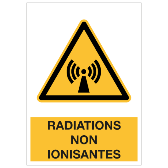 Panneau Radiations Non Ionisantes ISO 7010 - W005