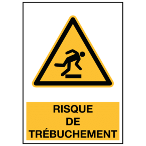 Panneau Risque de Trébuchement ISO 7010 - W007