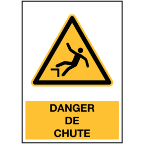 Panneau Danger de Chute ISO 7010 - W008