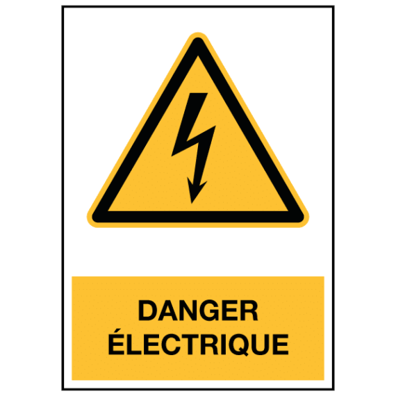 Panneau Danger Électrique ISO 7010 - W012