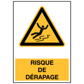 Panneau Risque de Dérapage ISO 7010