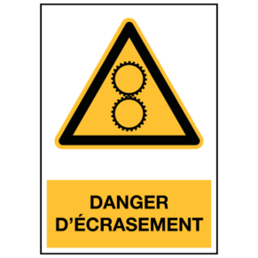 Panneau Danger d'Écrasement ISO 7010