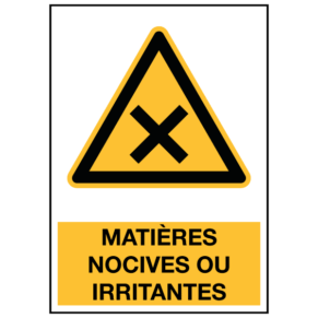 Panneau Matières Nocives ou Irritantes ISO 7010