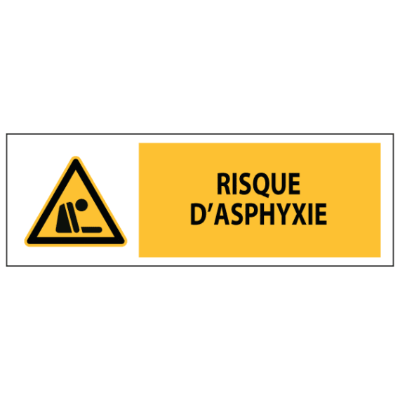 Panneau Risque d'Asphyxie ISO 7010