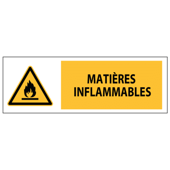 Panneau Matières Inflammables ISO 7010