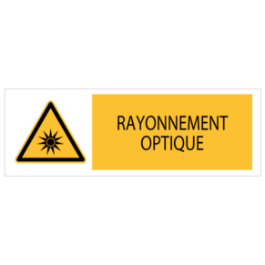 Panneau Rayonnement Optique ISO 7010