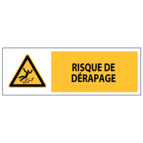 Panneau Risque de Dérapage ISO 7010