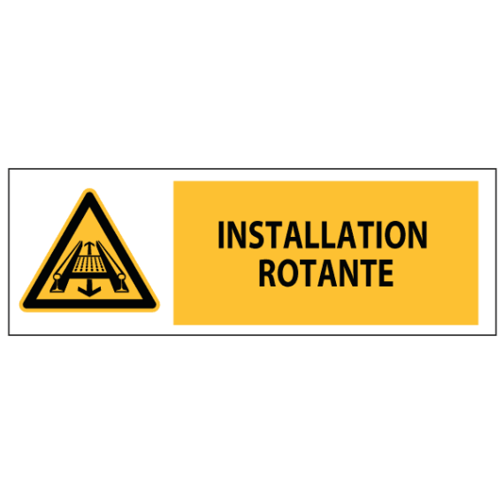Panneau Installation Rotante ISO 7010