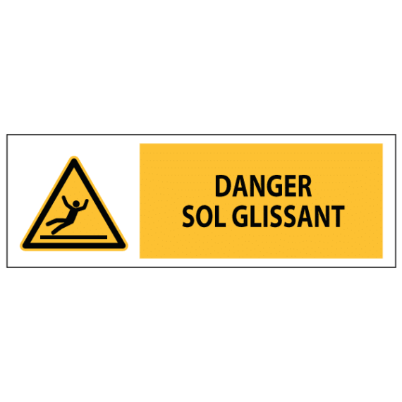 Panneau Danger Sol Glissant ISO 7010