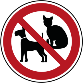 Panneau Interdiction aux Animaux ISO 7010