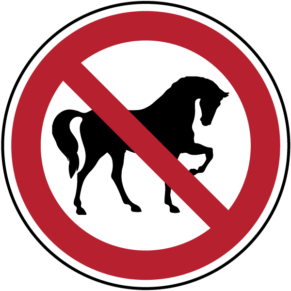 Panneau Interdit aux Chevaux ISO 7010