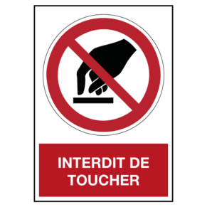 Panneau Interdit de Toucher ISO 7010