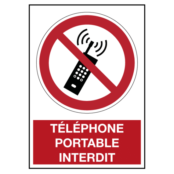 Panneau Téléphone Portable Interdit ISO 7010