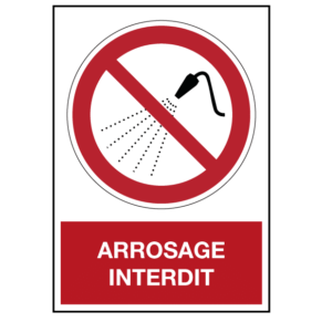 Panneau Arrosage Interdit ISO 7010